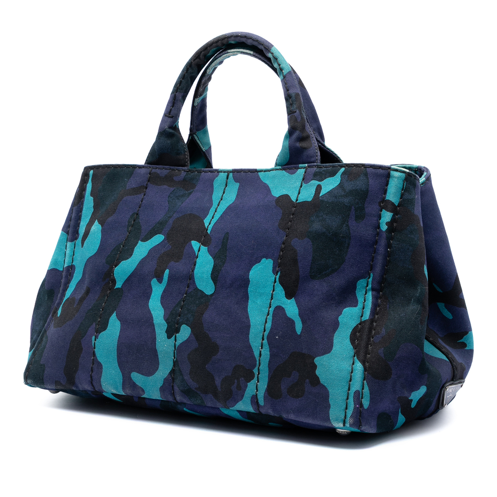 Pre-Loved Prada Canvas Canapa Logo Camouflage Satchel - Picture 2 of 6